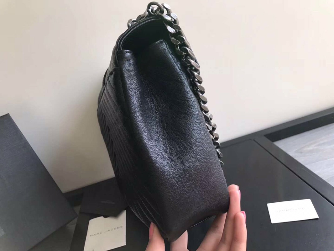 Y51 large college tote leather silver metal black 392738 32 x 21 x 8 cm