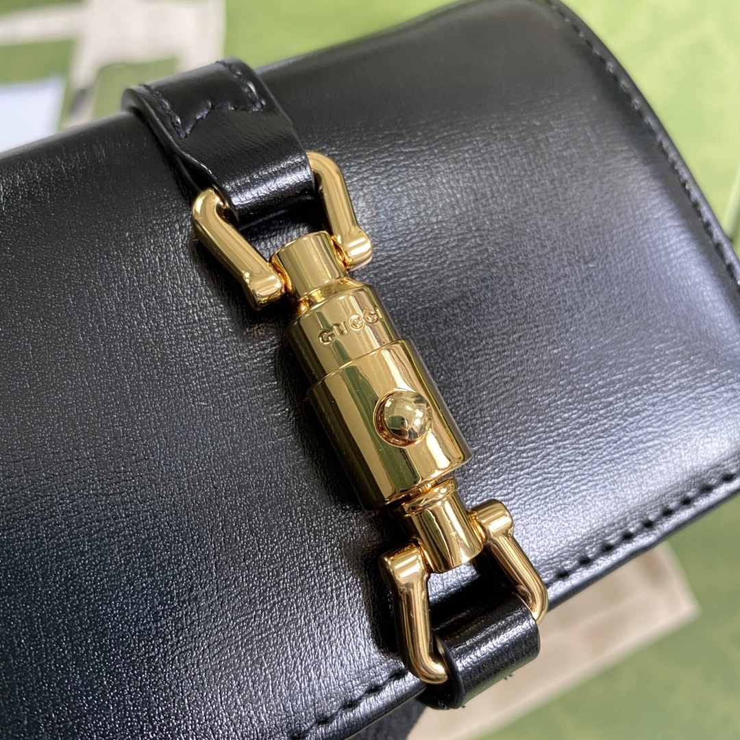 Gvc*1 jackie 1961 card case wallet gg black 645536 11 × 8.5 x 3 cm