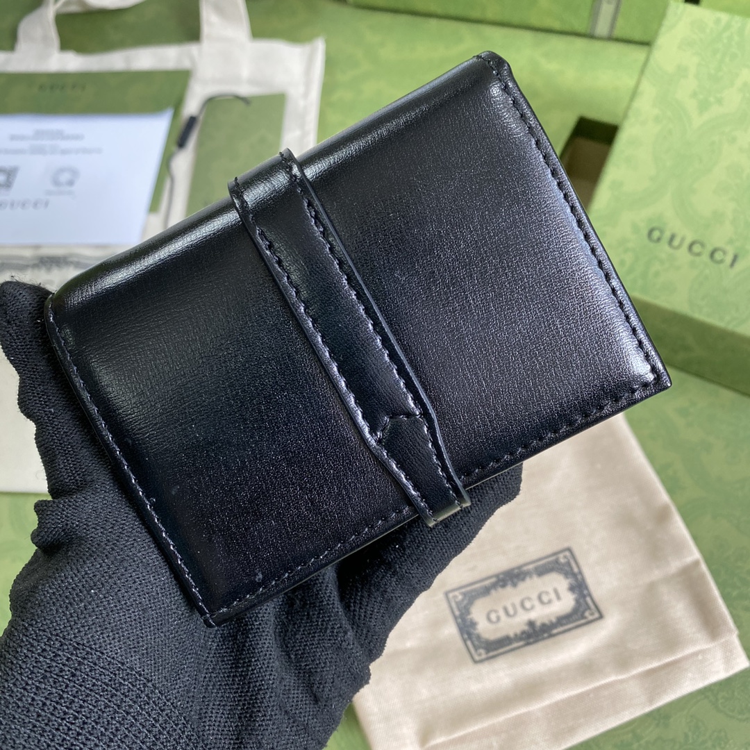 Gvc*1 jackie 1961 card case wallet gg black 645536 11 × 8.5 x 3 cm