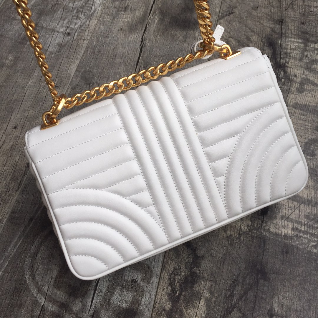 Pra*a medium leather diagramme bag white 1bd108 24 x 14 x 6 cm