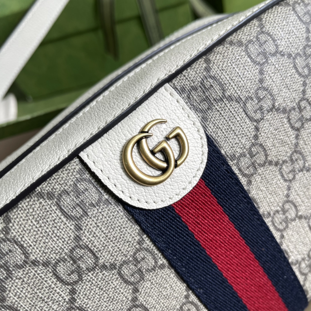 Gvc*1 ophidia camera bag beige/white 681064 21 x 14 x 7 cm