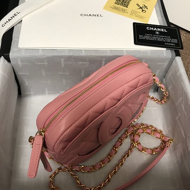 Ch**el cc timeless camera bag pink as1757 13 x 20 x 5 cm