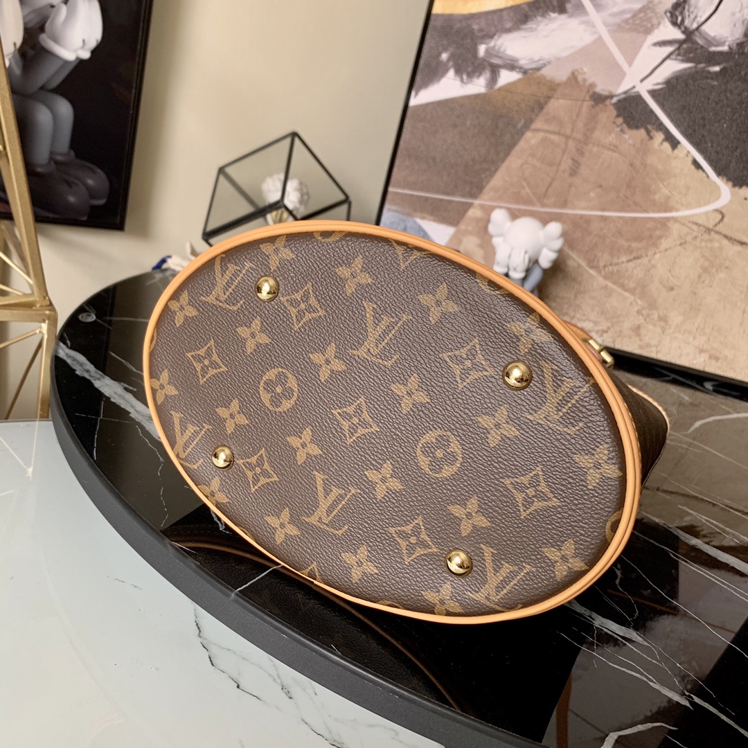 l0vis Vvtt0n bucket pm 23 shoulder tote bag monogram canvas brown m42238 23 x 15 x 26 cm
