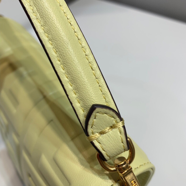 F**di small baguette nappa leather lime 8bs017 18 x 4 x 11 cm