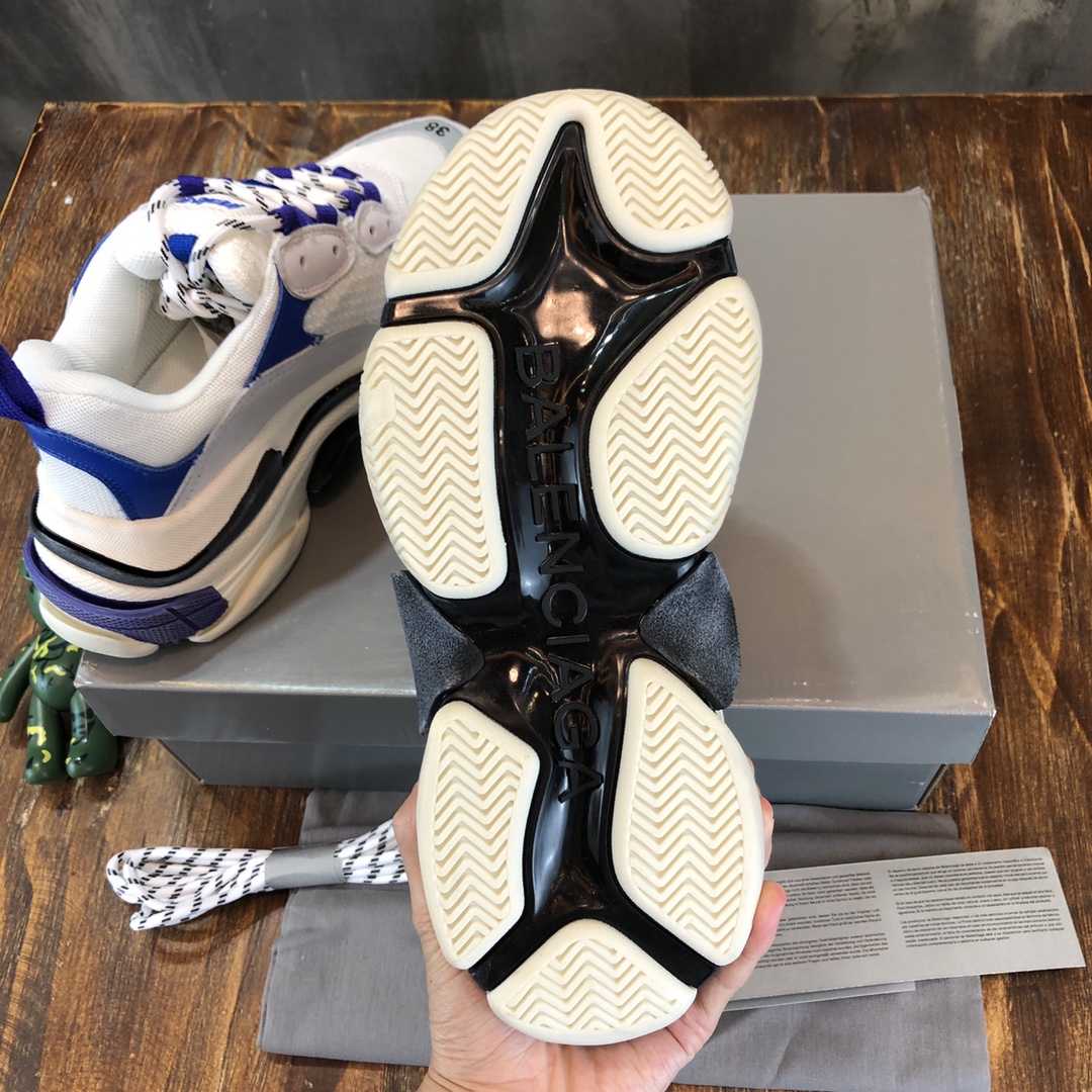 Ba1en*iaga triplpe s clear sole white/navy