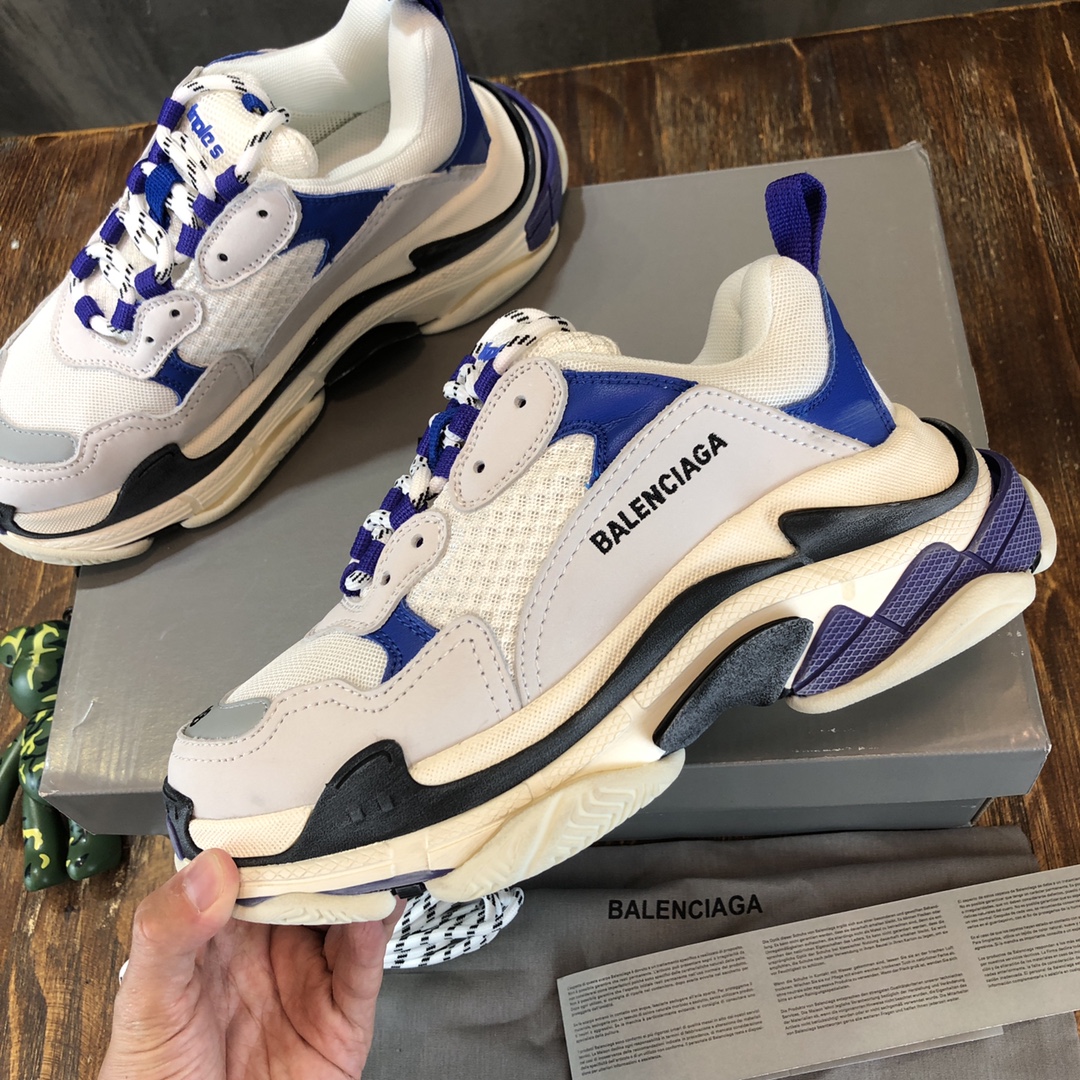 Ba1en*iaga triplpe s clear sole white/navy