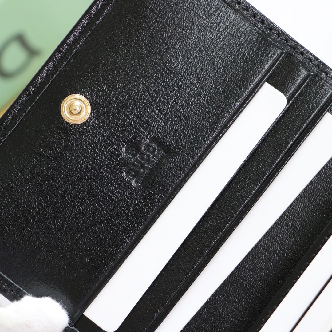 Gvc*1 horsebit 1955 card case wallet canvas black 621887 11 x 8.5 x 3 cm
