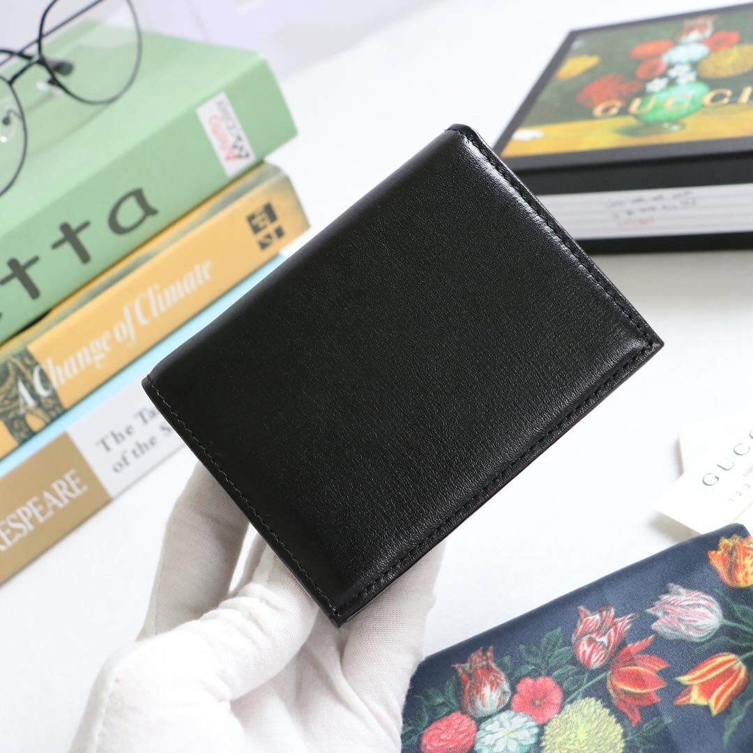 Gvc*1 horsebit 1955 card case wallet leather black 621887 11 x 8.5 x 3 cm