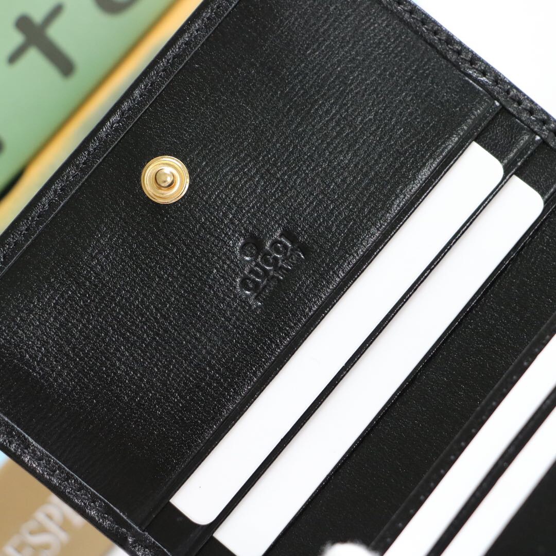 Gvc*1 horsebit 1955 card case wallet leather black 621887 11 x 8.5 x 3 cm