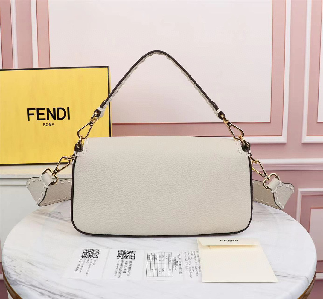 F**di new heavy metal staff white bag  28cm