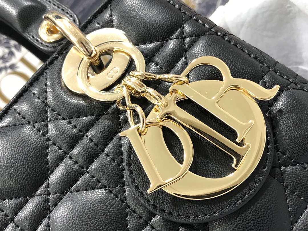 D10r lady D10r my abcD10r bag black golden m0538 20cm