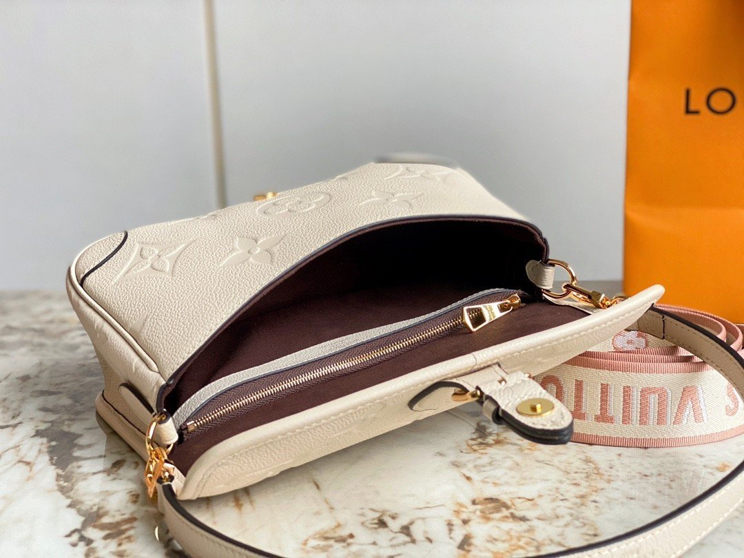 LV Diane Monogram Empreinte - M46388 - Creamy Beige 23 x 16 x 8.5 cm