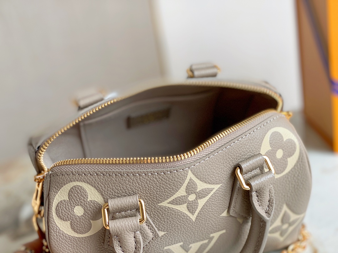 LV Speedy Bandoulière 20 Tourterelle Gray M46575 - 20.5x13.5x12cm