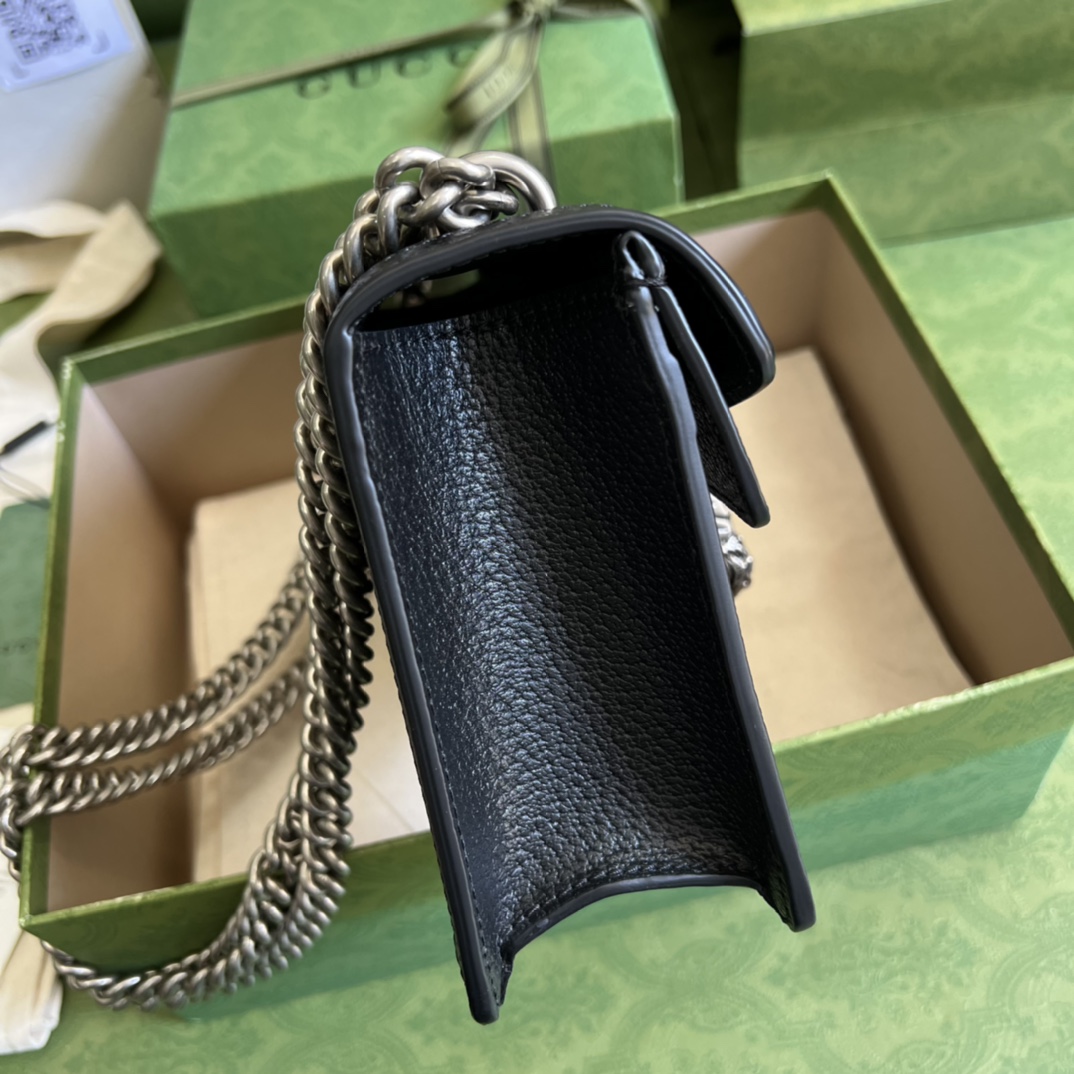 Gvc*1 dionysus small jacquard black and ivory denim 499623 - 25x13.5x7cm