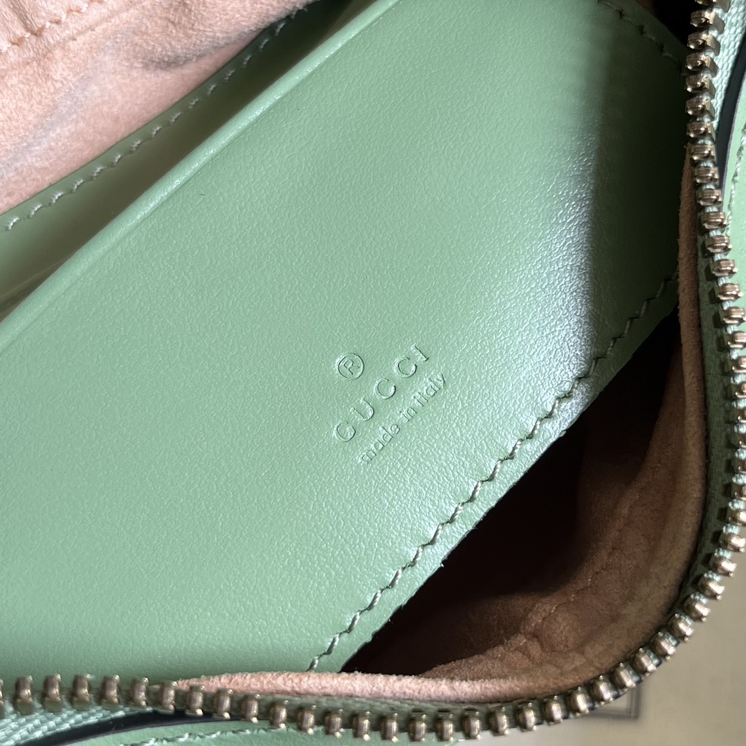 GG Marmont half-moon-shaped mini bag Sage green 699514 – 21.5 x 11 x 5cm