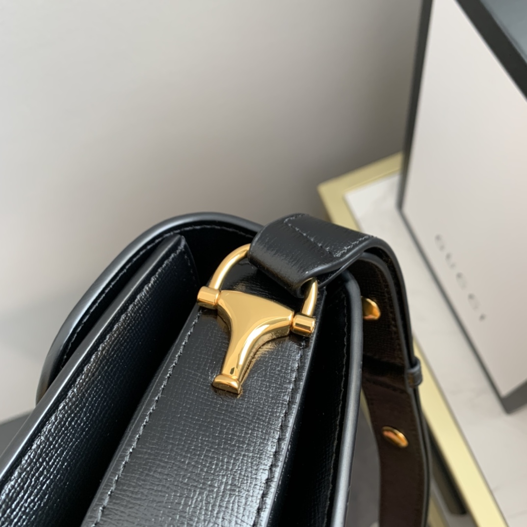 Gvc*1 horsebit 1955 shoulder bag black 602204 - 25x18x8cm