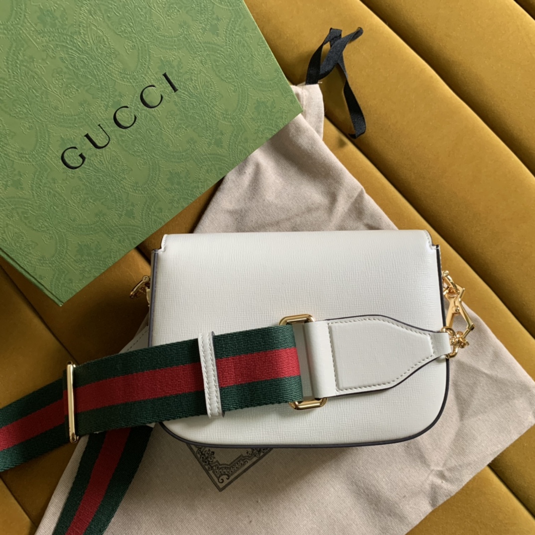 Gvc*1 horsebit 1955 mini bag white 658574 - 20.5x14.5x5cm