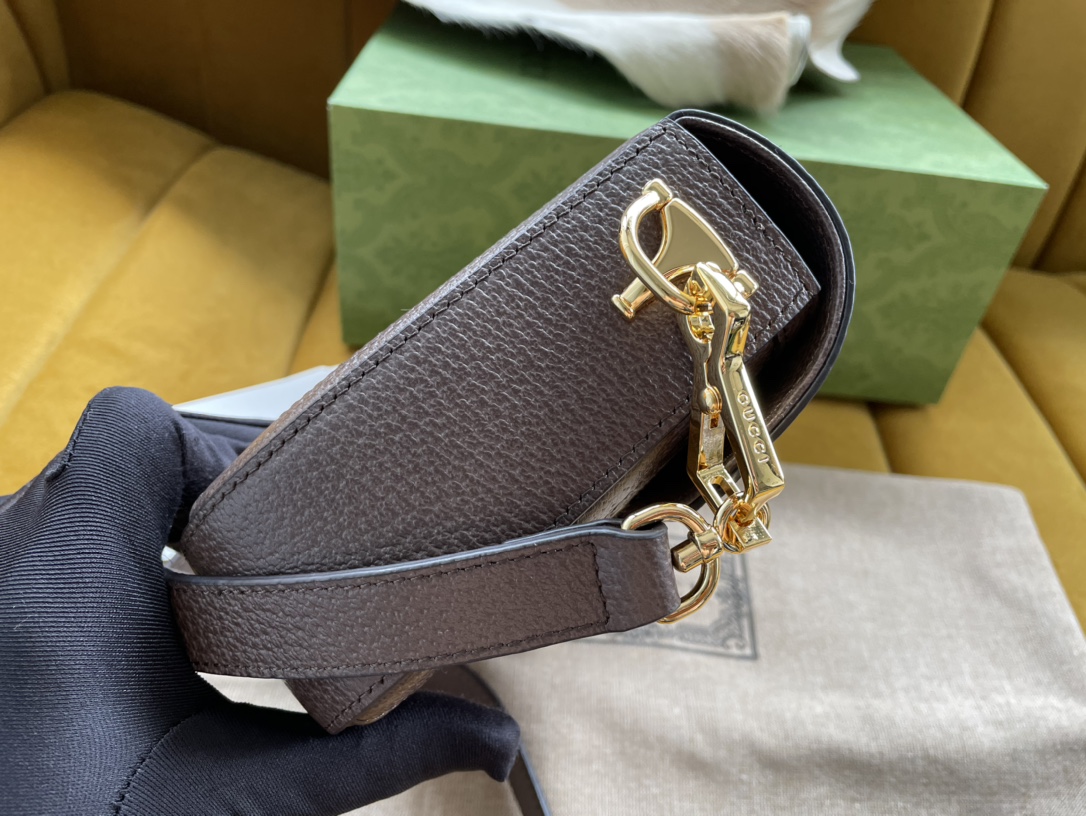Gvc*1 horsebit 1955 mini bag brown 658574 - 20.5x14.5x5cm