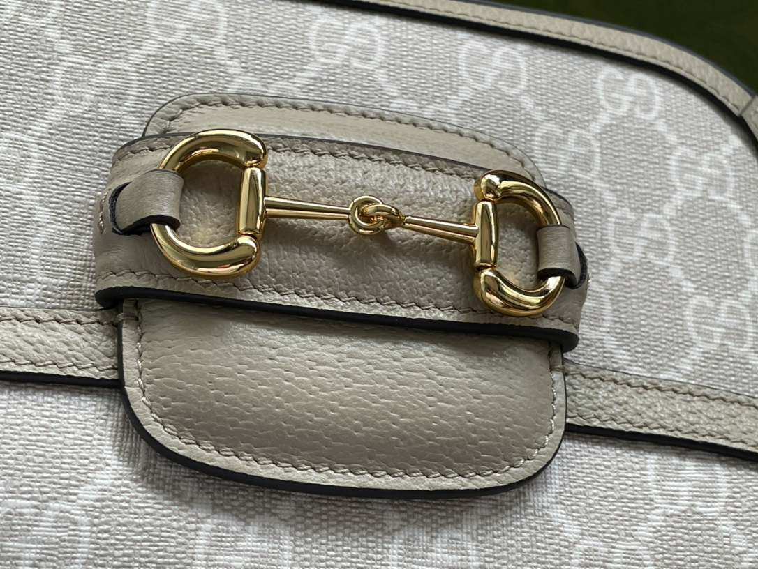 Gvc*1 horsebit 1955 mini bag light beige gg svp*me canvas ‎658574 - 20.5x14.5x5cm
