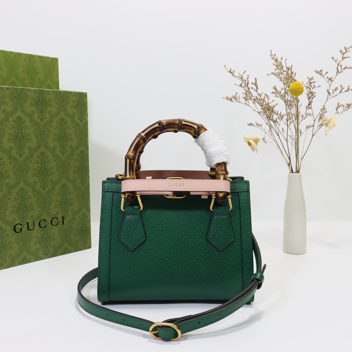 Gvc*1 diana mini tote bag green 702732 - 20 x 16 x 10cm