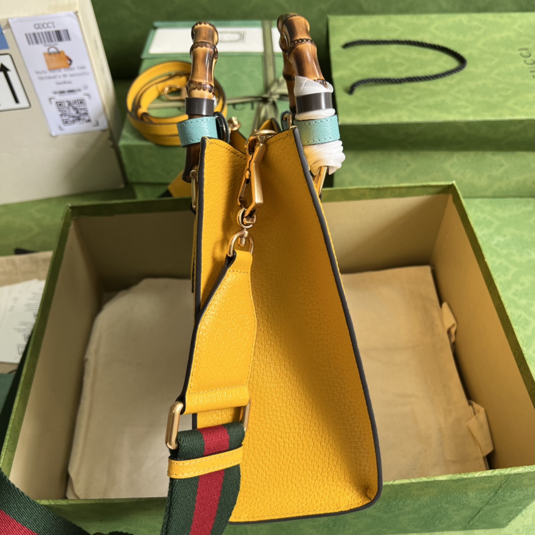 Gvc*1 diana small tote bag yellow 702721 - 27 x 24 x 11cm
