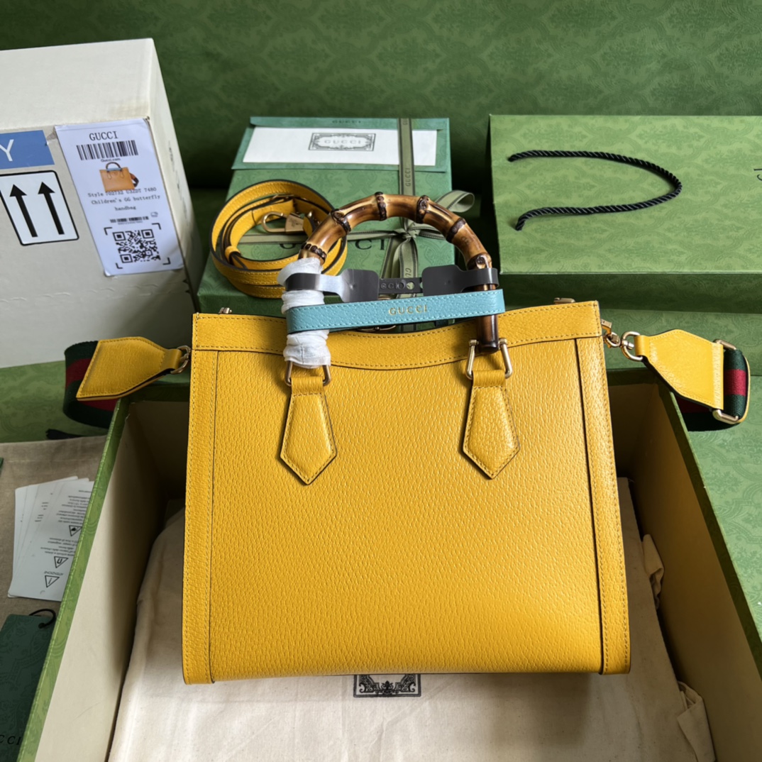 Gvc*1 diana small tote bag yellow 702721 - 27 x 24 x 11cm