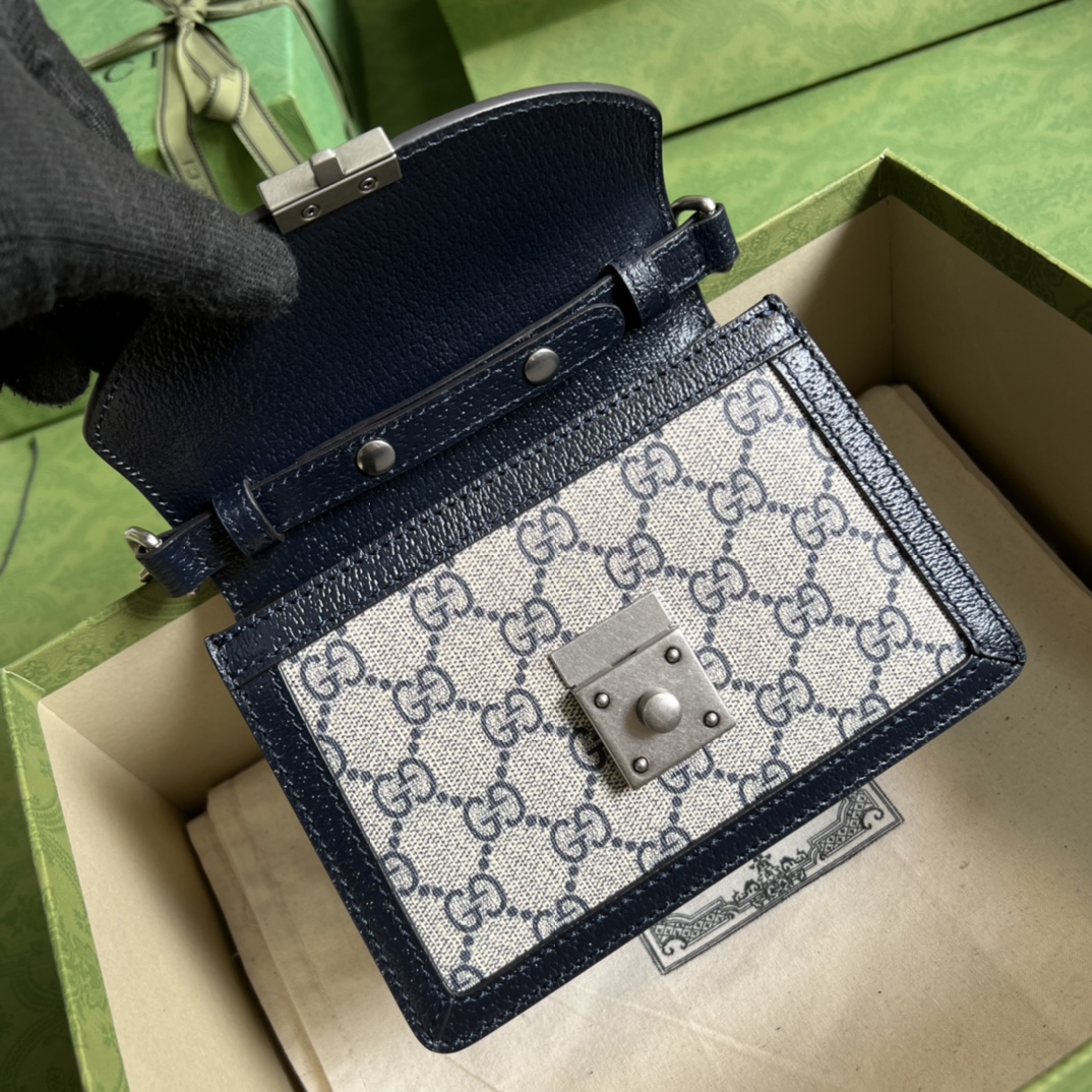 Gvc*1 ophidia gg mini shoulder bag black 696180 - 17.5x13x6cm