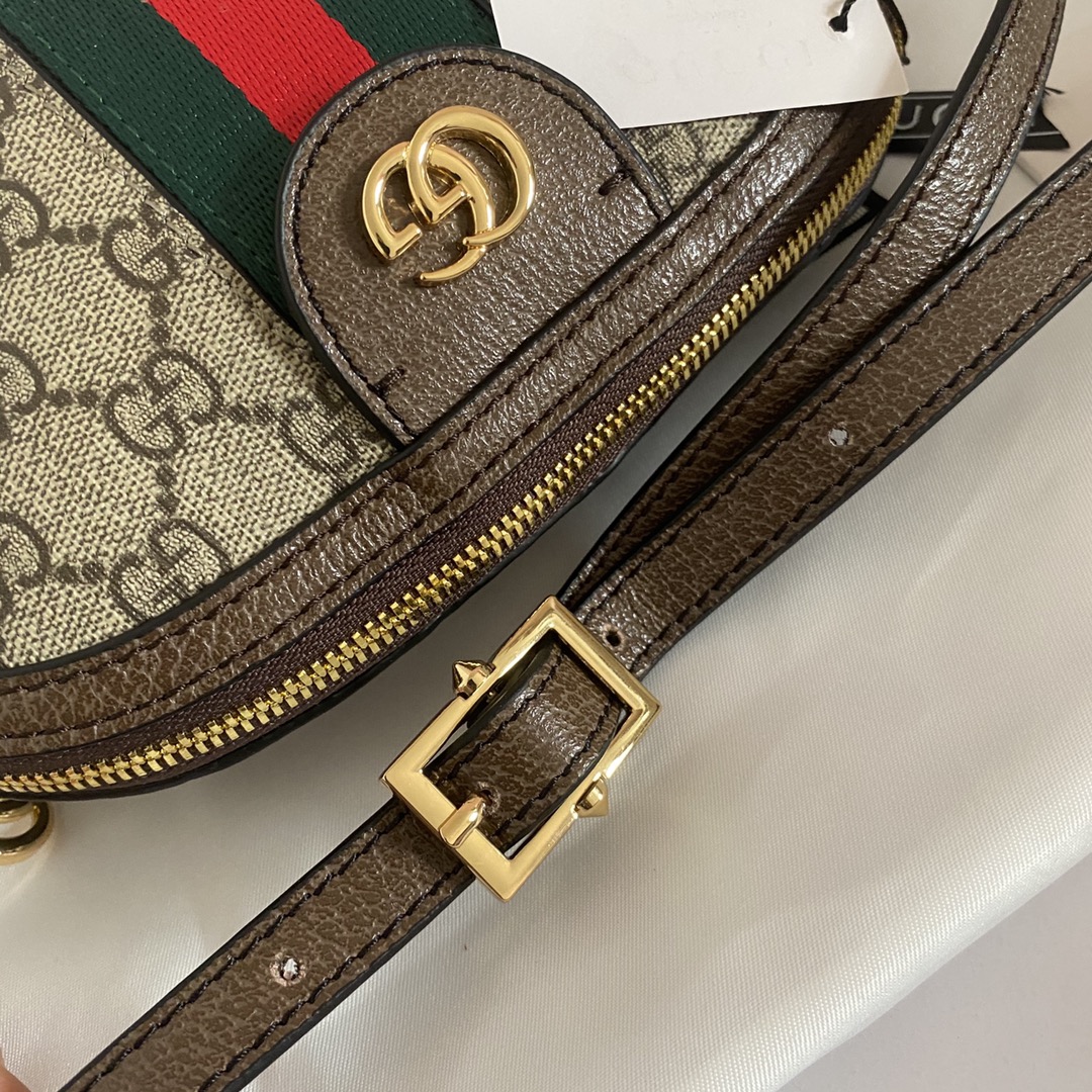 Gvc*1 ophidia small gg shoulder bag brown leather 499621  - 23x19x8cm