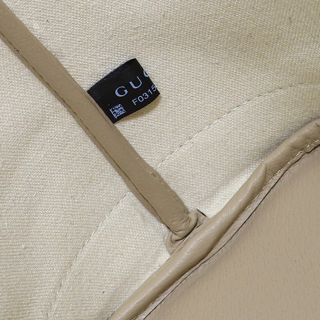 Gvc*1 ophidia small tote bag oatmeal leather 726762 - 25 x 22 x 12cm