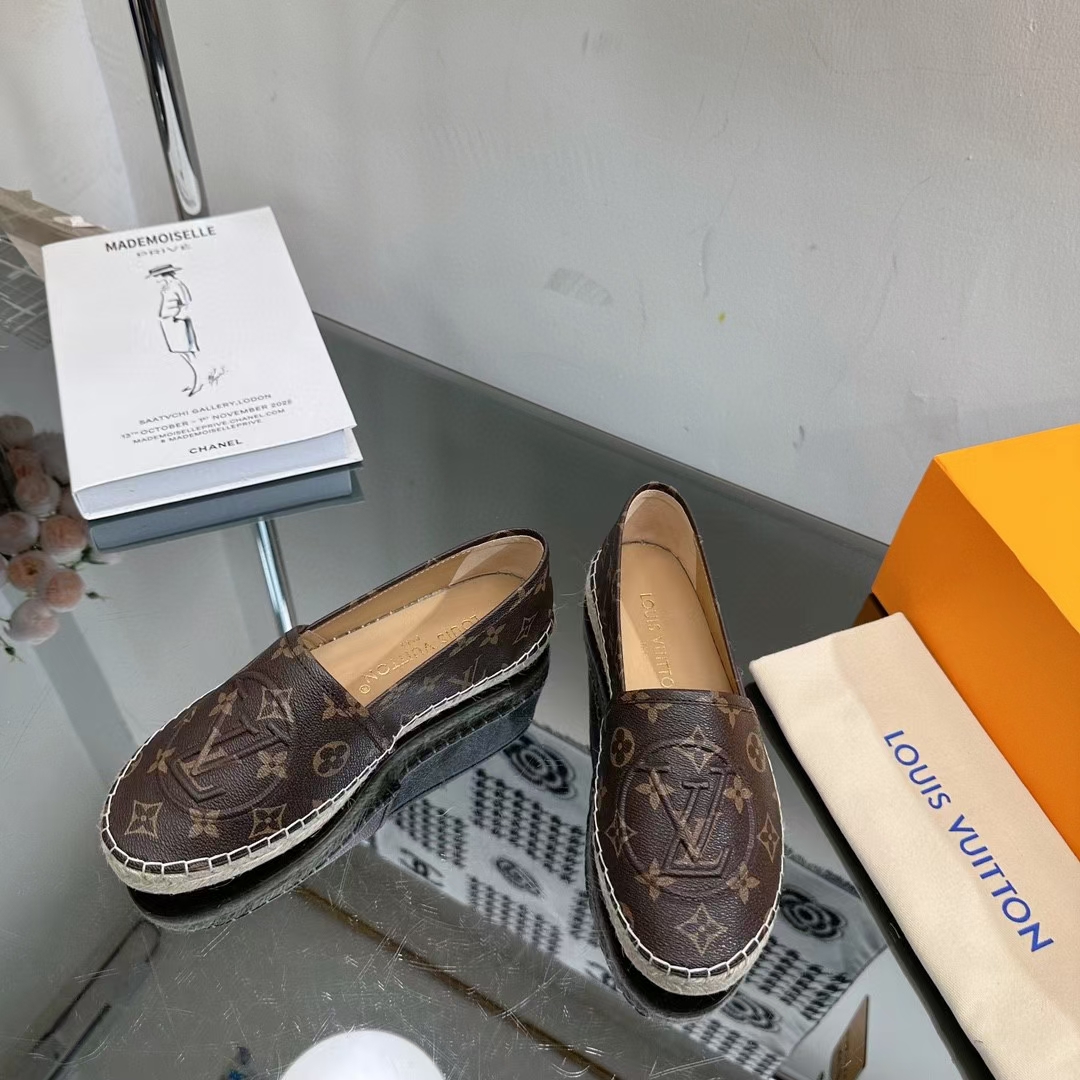 LV flat brown shoes 35-42